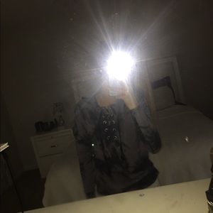 Mudd acid shirt with laces in the front